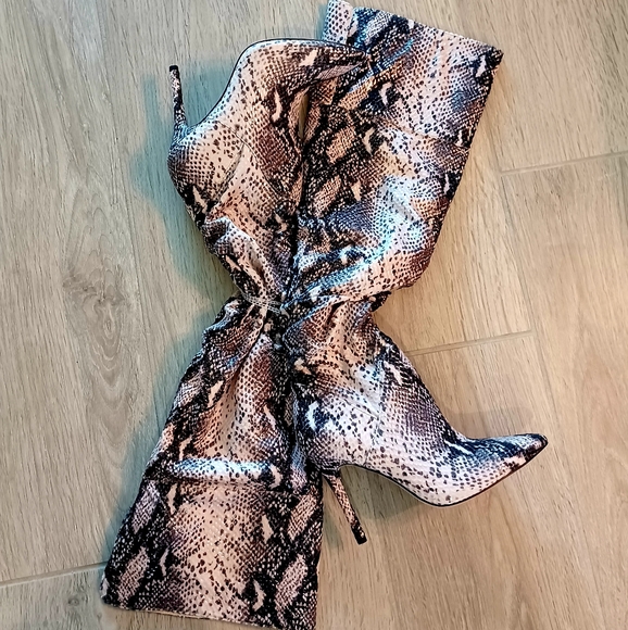 Jessica Simpson Loury  Over Knee OTK Snake Print Stilletto Boots - Picture 11 of 17